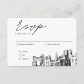 Columbus結婚のRSVP伝統的 Meal Option エンクロージャーカード (正面)