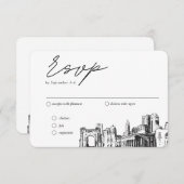 Columbus結婚のRSVP伝統的 Meal Option エンクロージャーカード (正面/裏面)