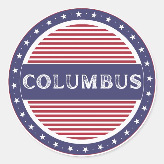 Columbus City Pride Emblem – American Identity ラウンドシール (正面)