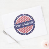 Columbus City Pride Emblem – American Identity ラウンドシール (封筒)