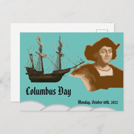 Columbus day ポストカード (正面/裏面)