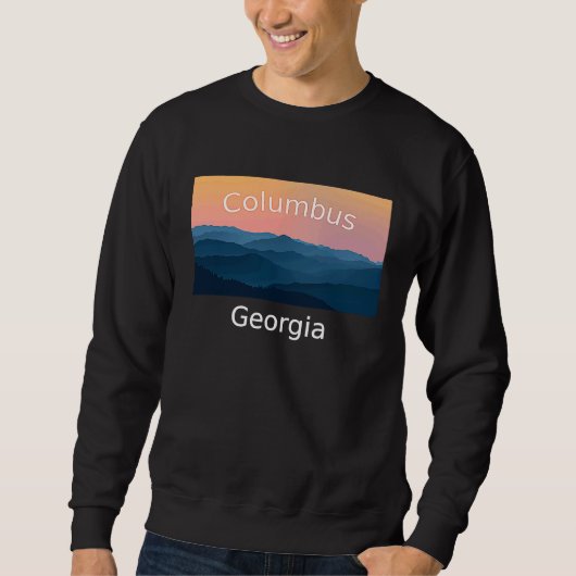 Columbus Georgia Mountain sunset hometown スウェットシャツ (正面)