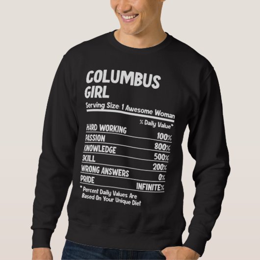 Columbus Girl スウェットシャツ (正面)