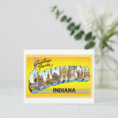 Columbus, Indianaからのヴィンテージの挨拶 ポストカード (スタンド正面)