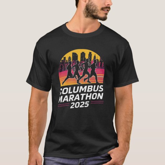 Columbus Marathon 2025 silhouette  Tシャツ (正面)