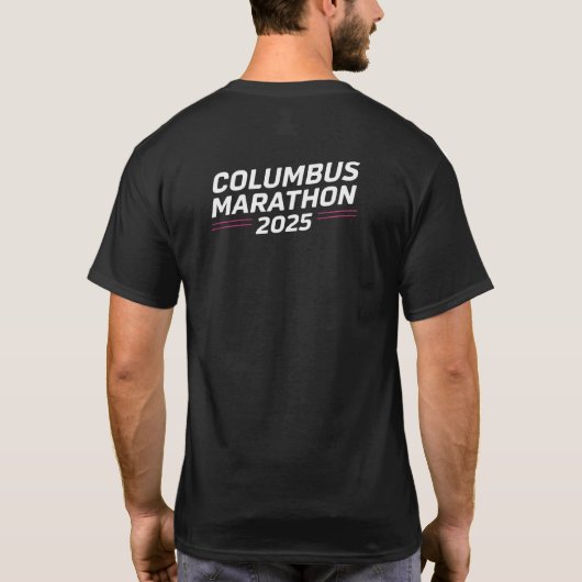 Columbus Marathon 2025 silhouette  Tシャツ (裏面)