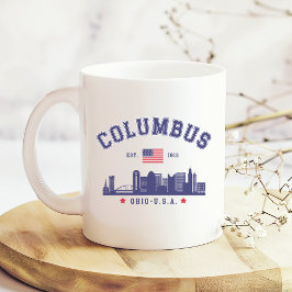 Columbus OH City View Design コーヒーマグカップ