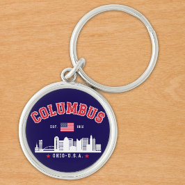 Columbus OH Downtown Silhouette キーホルダー