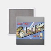 Columbus Ohioのヴィンテージ マグネット (正面/裏面)