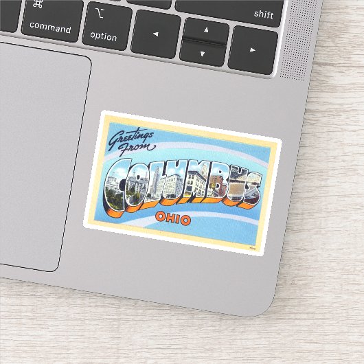 Columbus Ohioステッカーからのヴィンテージの挨拶 シール (詳細)