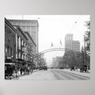 Columbus, Ohio - High Street 1910 ポスター