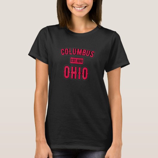 Columbus Ohio I Love Sports Football OH 614 State Tシャツ (正面)
