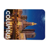 Columbus Ohio Skyline Travel マグネット (横)