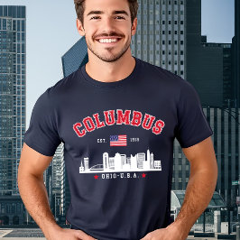 Columbus Ohio Urban Skyline Art Tシャツ
