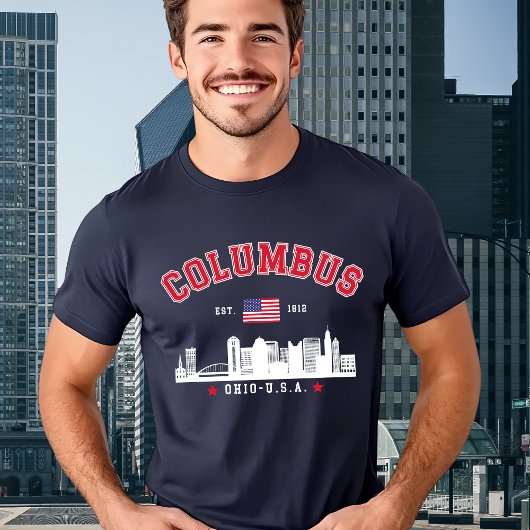 Columbus Ohio Urban Skyline Art Tシャツ