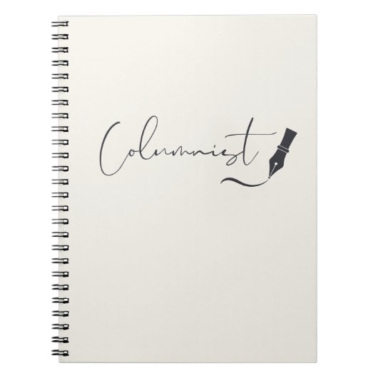 Columnist Script Notebook – Minimalist Writing Pen ノートブック (正面)