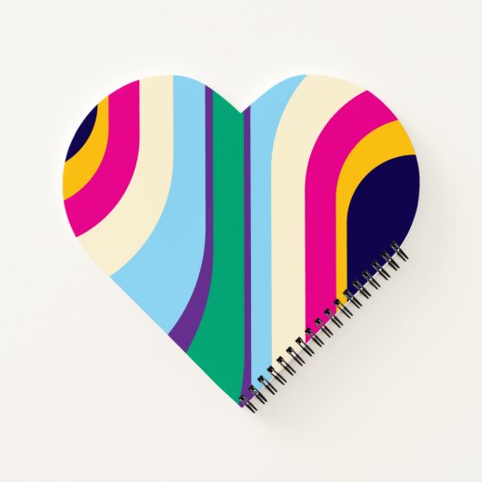 Colurful Heart Spiral Notebook  ノートブック (裏面)