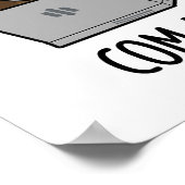 Com-poo-terコンピューおもしろいタウンチプリン ポスター (角)