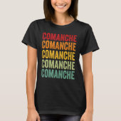 Comanche County Oklahoma Rainbow Text Design Tシャツ (正面)