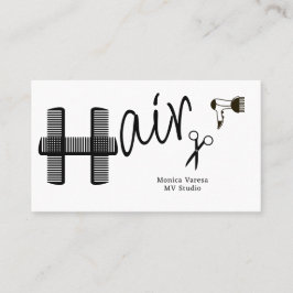Comb Hair Stylist Hairdresser Flat Loyalty Card ロイヤリティカード
