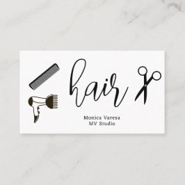 Comb Hair Stylist Hairdresser Flat Loyalty Card ロイヤリティカード