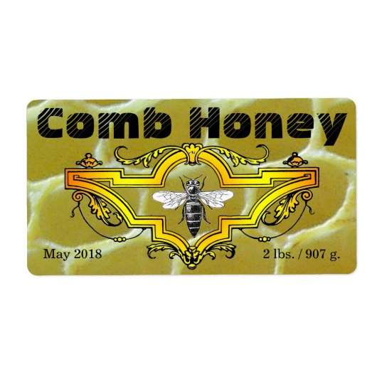 「Comb Honey」のJar製品ラベル ラベル (正面)