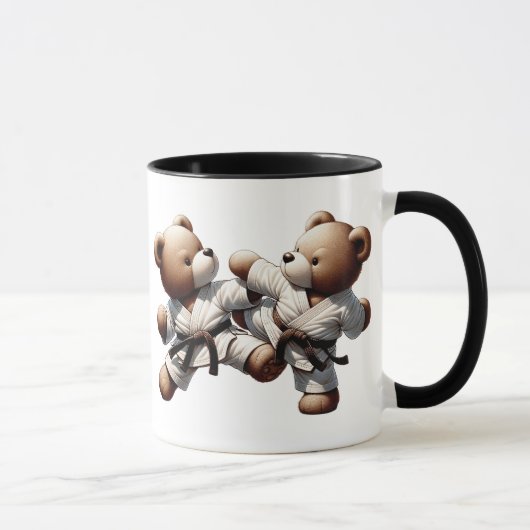 Combat de karaté entre ours. マグカップ (右)