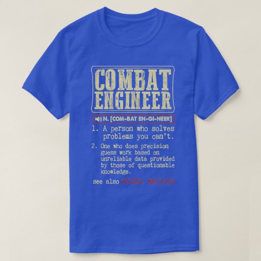 Combat Engineer Dictionary用語 Tシャツ (デザイン正面)