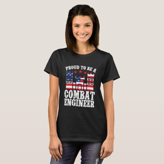 Combat Engineering Corps of Engineers Proud Combat Tシャツ (正面フル)
