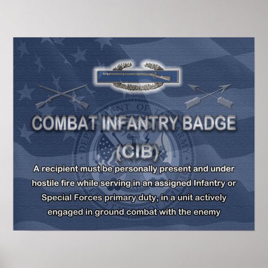 Combat Infantry Badge (CIB) ポスター (正面)