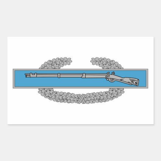 Combat Infantryman Badge CIB 陸軍退役軍人 長方形シール (正面)