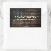 Combat Poetryスタンプ 長方形シール (バッグ)