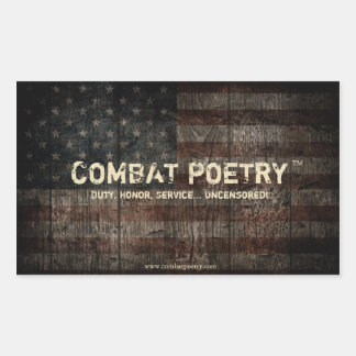 Combat Poetryスタンプ 長方形シール