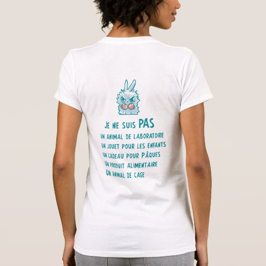 Combat pour les lapins tシャツ (裏面)