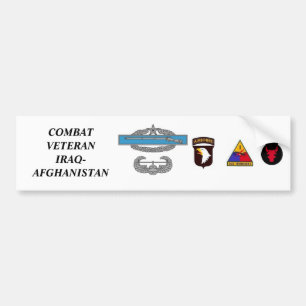 CombatInfBadge2Awdのaab、1ad、1mkl、34ID、COMBA… バンパーステッカー