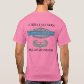 CombatInfBadge2Awd、aab、戦闘退役軍人、イラク – A... Tシャツ (裏面)