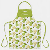 Combined pattern of open and whole pears エプロン (正面)