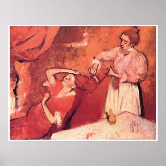 Combing the Hair, c.1892-95、エドガー・デガス ポスター (正面)