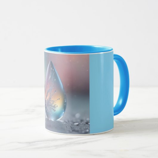 Combo Mug, 110z (Droplet) マグカップ (正面右)