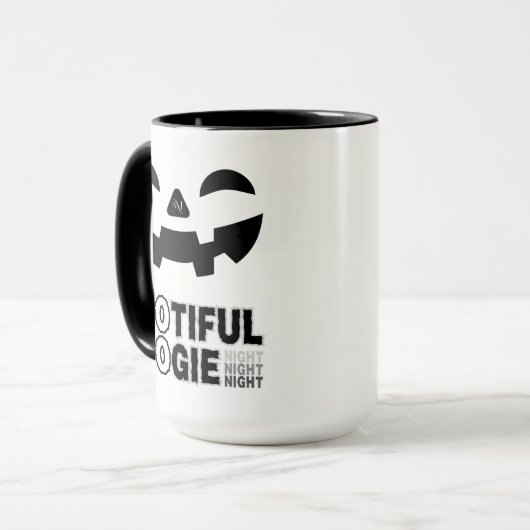 Combo Mug 15oz : HALLOWEEN Face マグカップ (正面左)