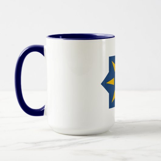 Combo mug  444 g blanc/ bleu marine  UE マグカップ (左)