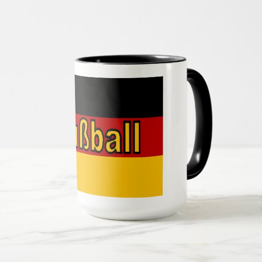 Combo Mug 444 ml  blanc/noir  ALLEMAGNE  FOOTBALL マグカップ (正面右)