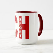 COMBO MUG  444 ml  rouge  CH SPORT マグカップ (正面右)