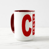 COMBO MUG  444 ml  rouge  CH SPORT マグカップ (正面左)