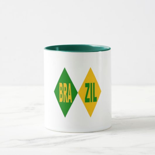 Combo mug blanc vert BRAZIL  マグカップ (中央)