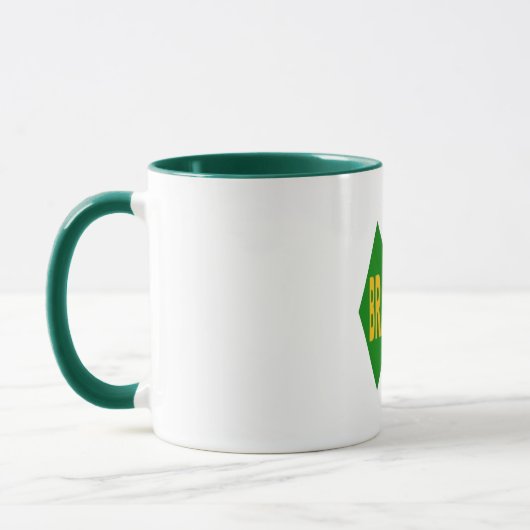 Combo mug blanc vert BRAZIL  マグカップ (左)