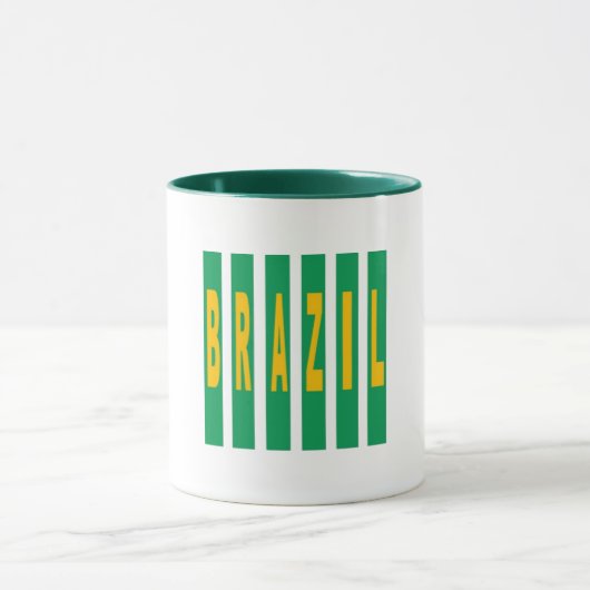 Combo mug blanc vert DESIGN BRAZIL マグカップ (中央)