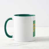 Combo mug blanc vert DESIGN  BRAZIL マグカップ (左)