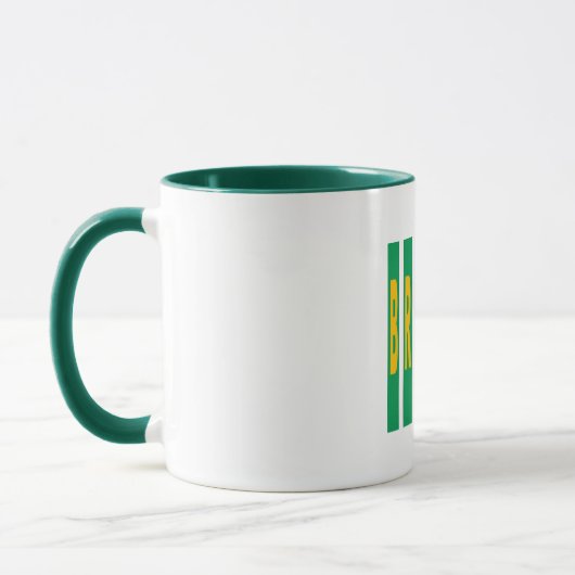 Combo mug blanc vert DESIGN  BRAZIL マグカップ (左)