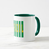 Combo mug blanc vert DESIGN  BRAZIL マグカップ (正面右)